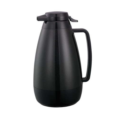Service Ideas PB421BL 67.7 Oz. Black Plastic Thermo-Serv Push-Button Server