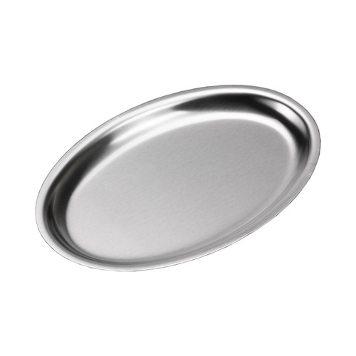 Service Ideas RO128SS 11.63" W Stainless Steel Oval Thermo-Plate Platter Insert Only