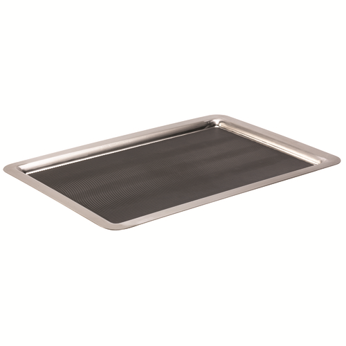 Service Ideas TRRT2014SR 20.5" W Silver Rectangular Stainless Steel Tray