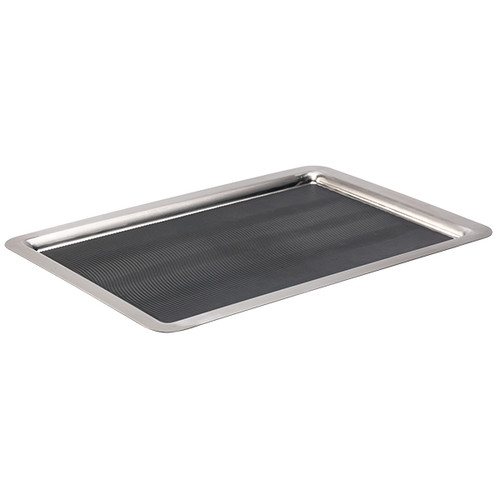 Service Ideas TRRT2014SR 20.5" W Silver Rectangular Stainless Steel Tray