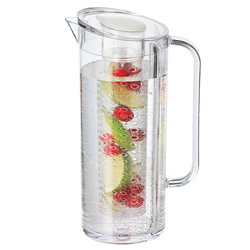 Service Ideas NEPH02-1 1.9 L. Clear SAN Plastic Flavor Infusion Pitcher