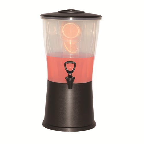 Service Ideas CBDRP3BL 3 Gal. Clear Poly Container Single Beverage Dispenser