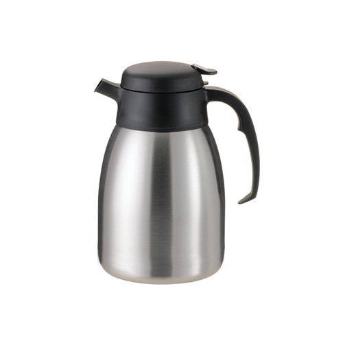 Service Ideas FVPC15 1.5 L. Stainless Steel Brushed Finish Push Button SteelVac Carafe