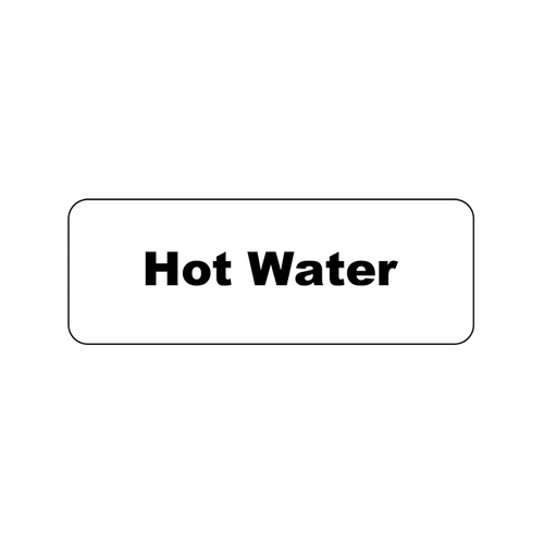 Service Ideas MT1HW Rectangular Magnetic "Hot Water" MagneTag
