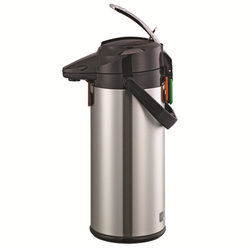 Service Ideas ENALG25S 2.5 L. Stainless Steel Brushed Finish Snap -On Flavor Lever Style Signa-Air Airpot