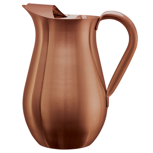 Service Ideas WPB2BSRG 67.6 Oz. Rose Gold Stainless Steel Thick Handle Bell Pitcher