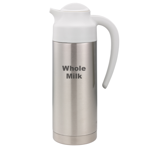 Service Ideas S2SN100WHOLEETWHT 33.8 Oz. Stainless Steel SteelVac Vacuum Creamer
