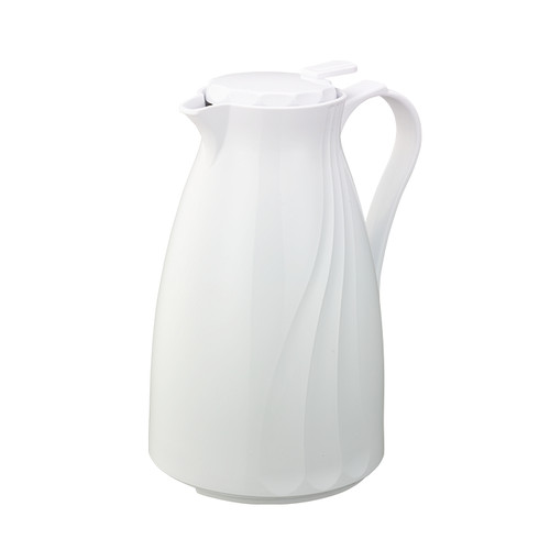 Service Ideas TNSPB2WH 67.6 Oz. White Plastic Twist 'N' Serv Carafe