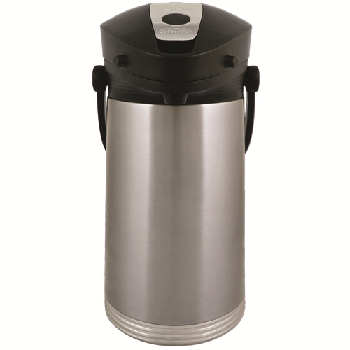 Service Ideas 10-00181-000 2.5 L. Black Lid Stainless Steel Stanley Commercial ErgoServe Airpot