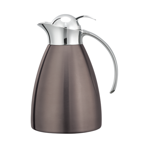 Service Ideas MAR10BSPBDT 1 L. Dark Tungsten Stainless Steel Marquette Series Carafe