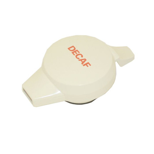 Service Ideas NGLWHD White with Orange Decaf Imprint Take-a-Part Push Button Server Lid for New Generation