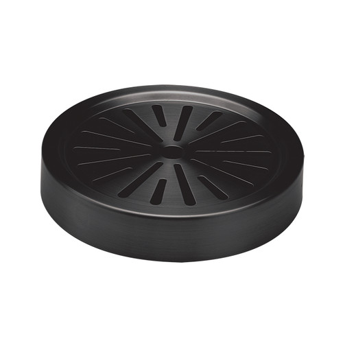 Service Ideas DT6BSBX 6" W x 6" D Black Stainless Steel Round Drip Tray