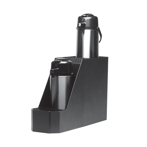 Service Ideas APS2BL 7.75" W Black Styrene Plastic Airpot Stand