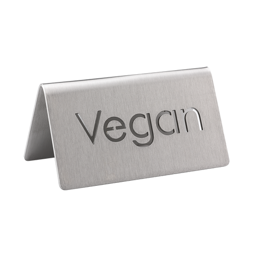 Service Ideas 1C-BF-VEGAN-MOD 1.5" H Metal "Vegan" Beverage ID Tent