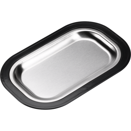 Service Ideas OT11BLC 12.5" W Stainless Steel Rectangular Thermo-Plate Platter