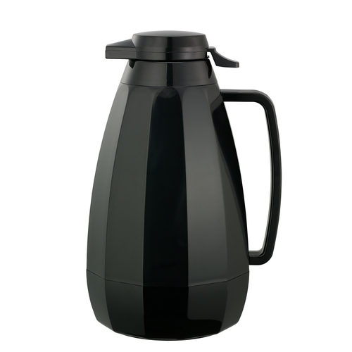 Service Ideas NG421BL 2 L. Black Plastic Double Wall Push Button Lid New Generation Server