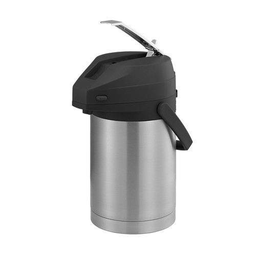 Service Ideas CTAL22BL 2.2 L. Stainless Steel Lever Black Lid Airpot