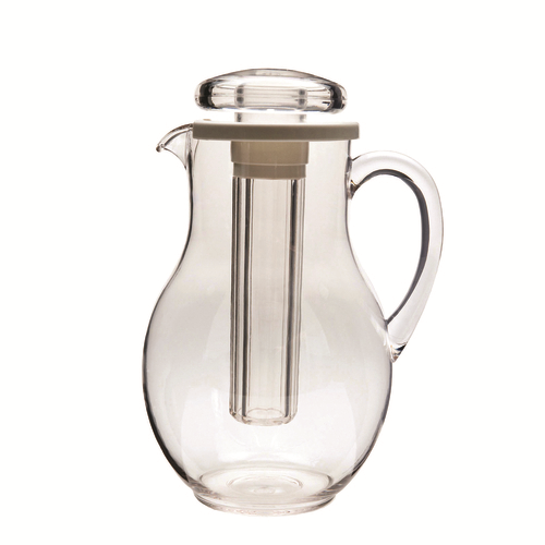 Service Ideas MWP30SB 3 L. Clear Poly Blend Plastic Ice Tube Pitcher