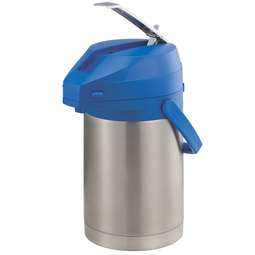 Service Ideas CTAL22BLU 2.2 L. Blue Lid Stainless Steel Liners Airpot