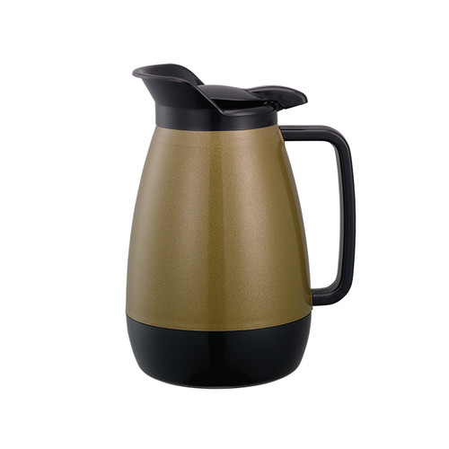 Service Ideas TS501KB 20 Oz. Gold Plastic Thermo-Serv Flip-Top Server