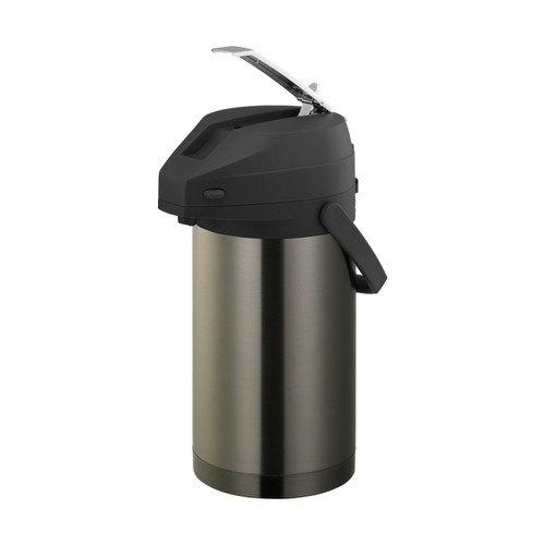 Service Ideas CTAL30BLDT 3 L. Dark Tungsten Stainless Steel Black Lid Lever Style Metallic Elements Airpot