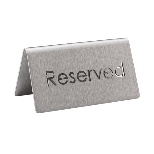 Service Ideas 1C-BF-RESERVED-MOD 3" W Stainless Steel Brushed Finish Printed Signs