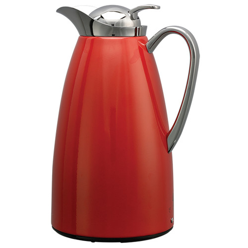 Service Ideas CJZ1RED 33.8 Oz. Red Powder Coat Finish Stainless Steel Classy Vacuum Carafe
