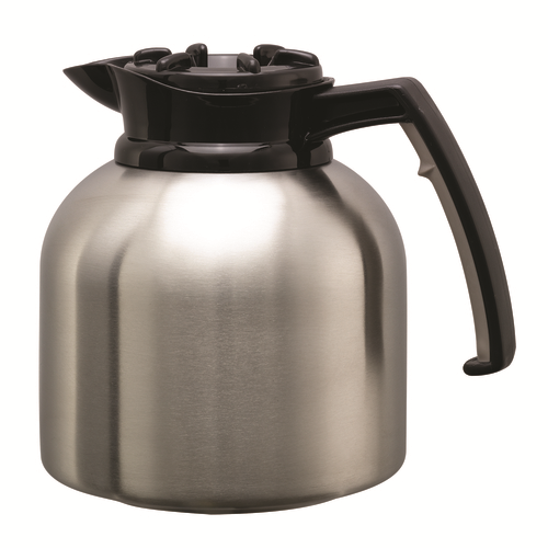 Service Ideas BNP19BL Black Handle Stainless Steel Brew 'N' Pour Carafe