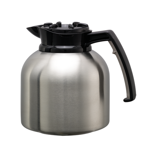 Service Ideas BNP19BL Black Handle Stainless Steel Brew 'N' Pour Carafe