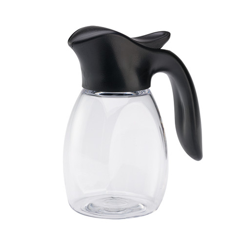 Service Ideas SR10BLC 10 Oz. Black Plastic Syrup Saver Rocker Syrup Dispenser