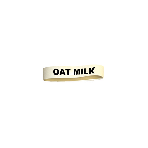 Service Ideas FBOATMILK 0.75" W White Rubber Flavorband Label