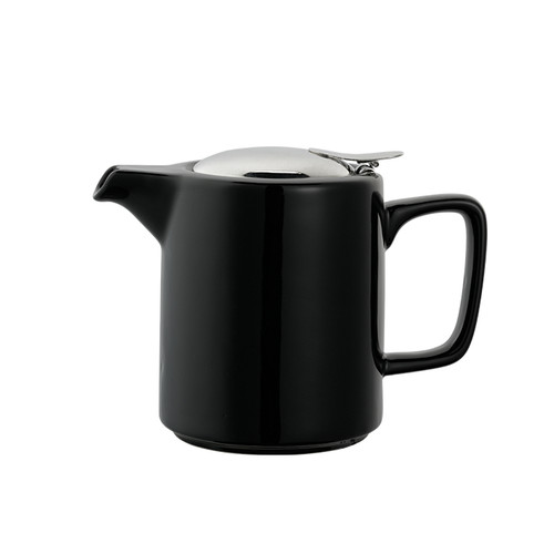 Service Ideas TPCW16BL 16 Oz. Black Ceramic Washington Teapot
