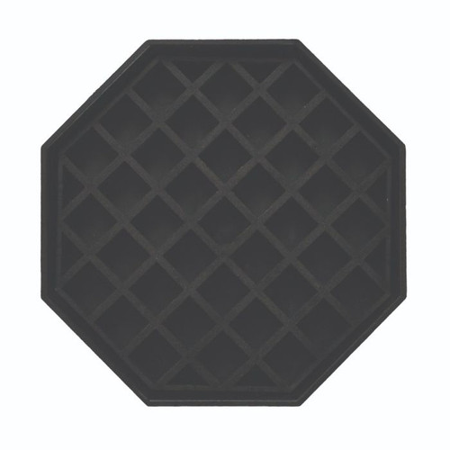 Service Ideas DT45 4.25" W Black Octagonal Drip Tray