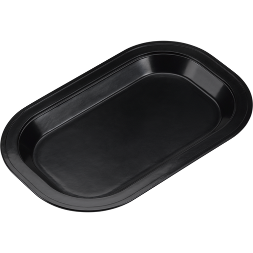 Service Ideas OT11BL 12.5" W Black Plastic Rectangular Thermo-Plate Platter Base Only