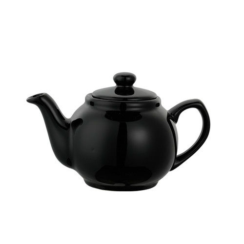 Service Ideas TPCE16BL 16 Oz. Black Ceramic English Teapot