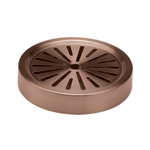 Service Ideas DT6BSRG Rose Gold Stainless Steel Round 2-Piece Metallic Element Drip Tray