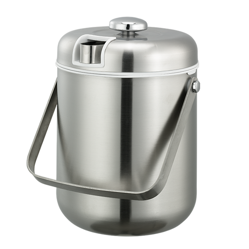 Service Ideas IBT15BS 1.5 L. Stainless Steel Double Wall Round Ice Bucket