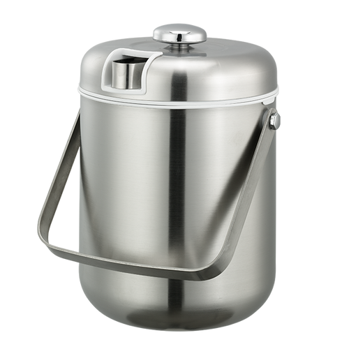 Service Ideas IBT15BS 1.5 L. Stainless Steel Double Wall Round Ice Bucket