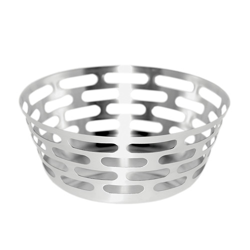 Service Ideas SM-63 12" Dia. Stainless Steel Round Fruit Bowl Mod18 Steelworks