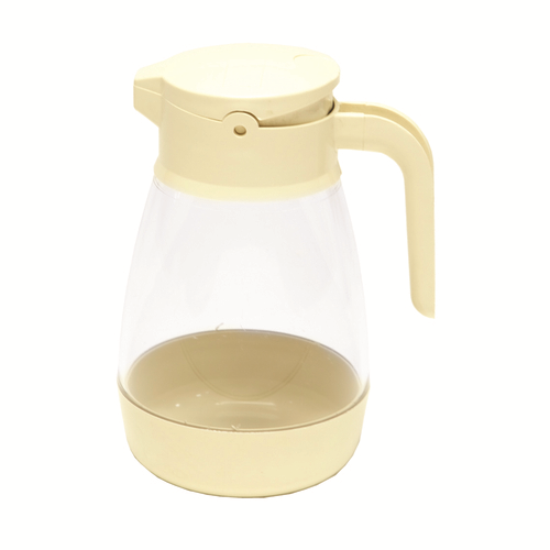 Service Ideas SY916AL 16 Oz. Almond Plastic Syrup Saver Syrup/Topping Dispenser