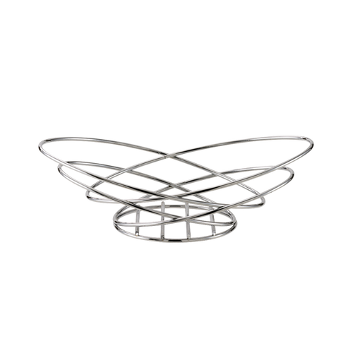 Service Ideas BKWI 12.75" W Polished Finish Oval Bread Basket