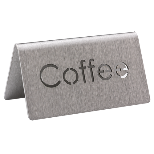 Service Ideas 1C-BF-COFFEE-MOD 1.5" H Metal "Coffee" Beverage ID Tent