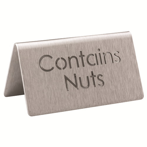 Service Ideas 1C-BF-NUTS-MOD 3" W Stainless Steel Brushed Finish Printed Signs