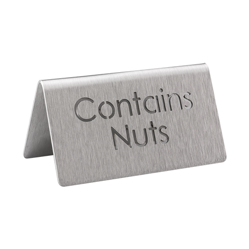 Service Ideas 1C-BF-NUTS-MOD 3" W Stainless Steel Brushed Finish Printed Signs