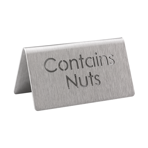 Service Ideas 1C-BF-NUTS-MOD 3" W Stainless Steel Brushed Finish Printed Signs