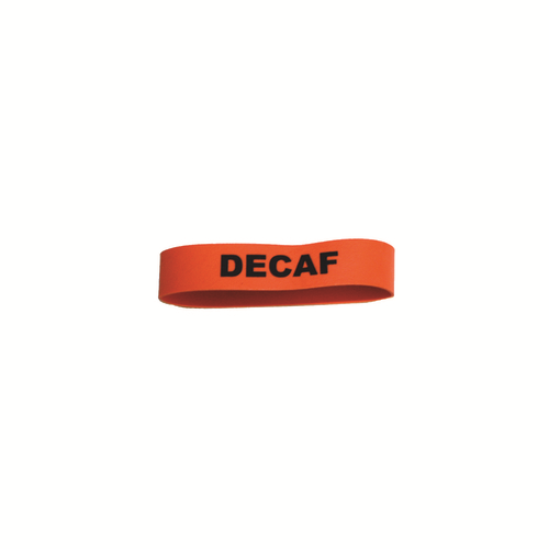 Service Ideas FBDECAF "Decaf" Non-Toxic Rubber Flavorband Label
