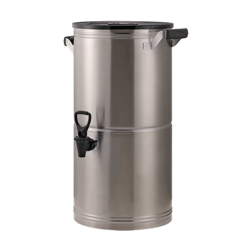 Service Ideas ITS5GPL 5 Gal. Stainless Steel 1 Valve Tower Round Tea Dispenser