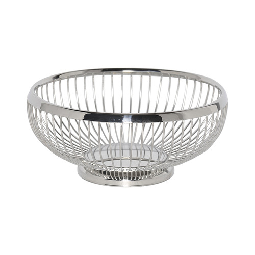 Service Ideas WBR9PS 8.5" Dia. Stainless Steel Round Basket