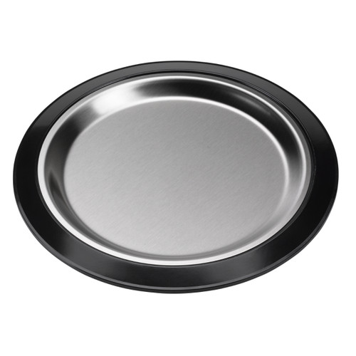 Service Ideas RT10BLC 12" W Stainless Steel Round Thermo-Plate Platter