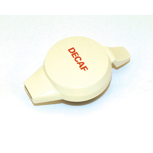 Service Ideas NGLWALD Almond with Orange Writing Decaf Imprint Welded Push Button Server Lid